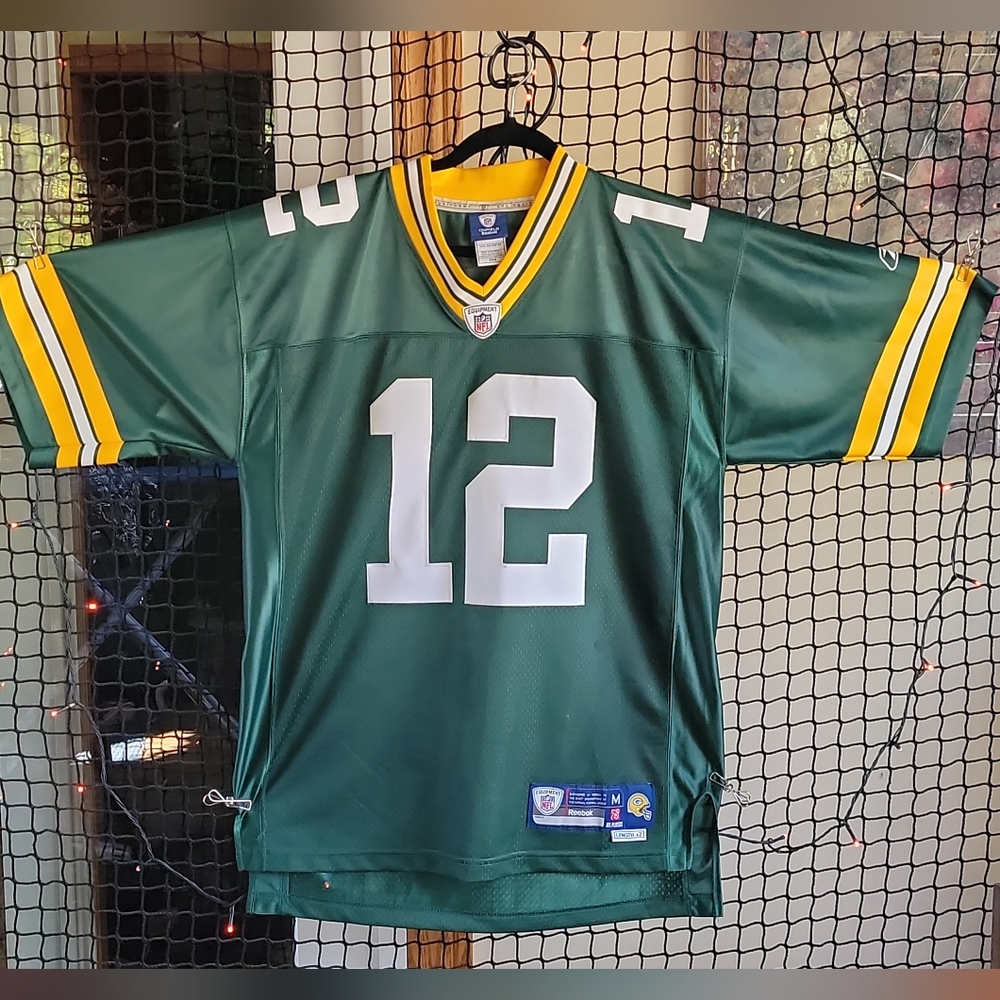 Aaron Rodgers Green Bay Packers Jersey Medium +2 Length